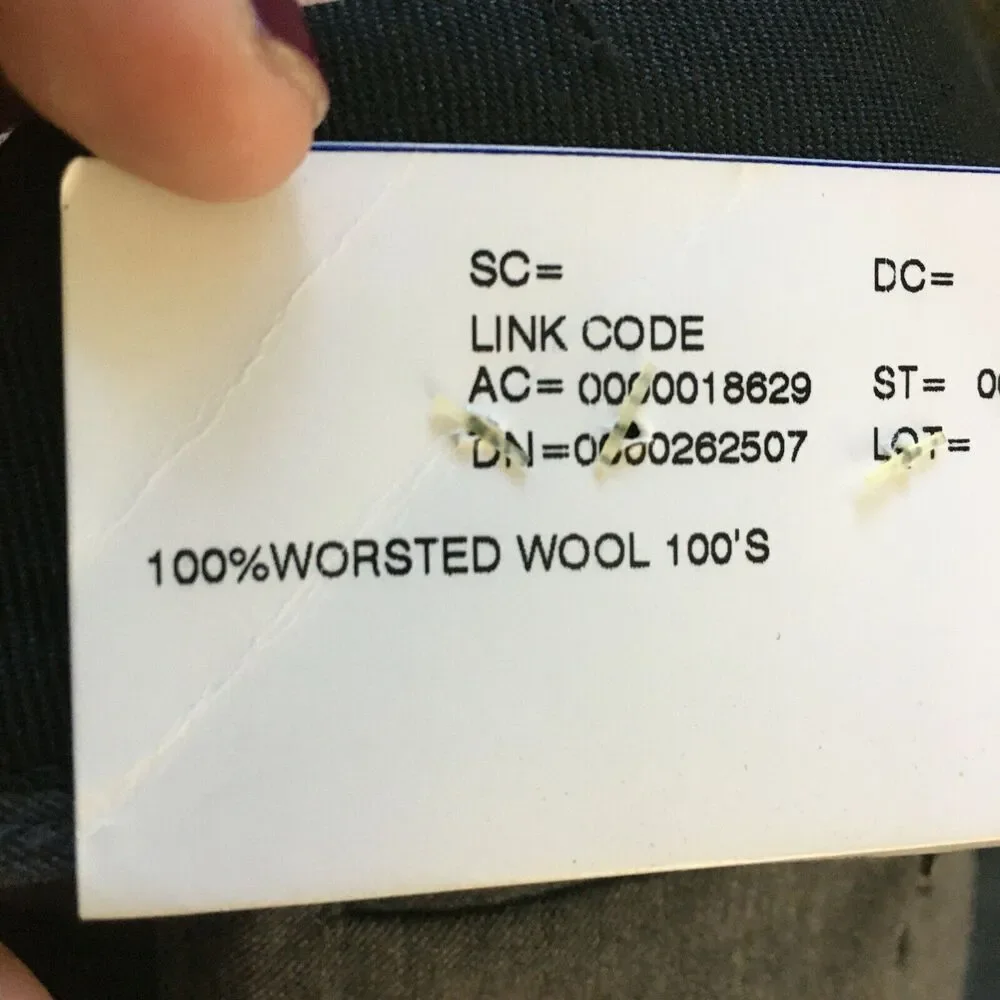 NWT Austin Reed Pants Mens‎ Sz 44 Gray Super 100s Wool Trouser Dress *Unhemmed